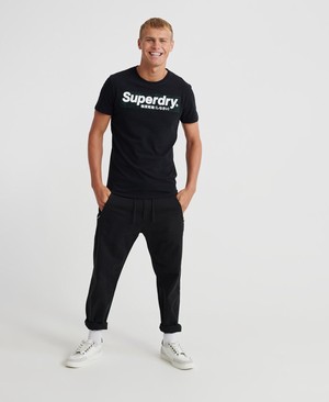 Superdry Camo International Infill Férfi Pólók Fekete | YXRMB4980